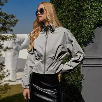 Пальто ZIAI весна-осень, тонкий профиль, новая мода, однотонная короткая куртка, женская одежда, теплая ветрозащитная верхняя одежда XS