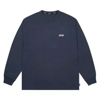 Palace Basically A Длинные рукава темно-синие унисекс-топы синего цвета P27LS014 XL