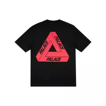 Palace Charity Limited Edition Красная треугольная футболка с короткими рукавами, топы унисекс, черные P18TS237 S
