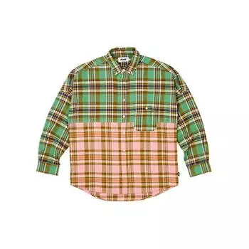 Palace Checkmate Рубашка с заниженными плечами Зеленые топы унисекс P25SHT019 L