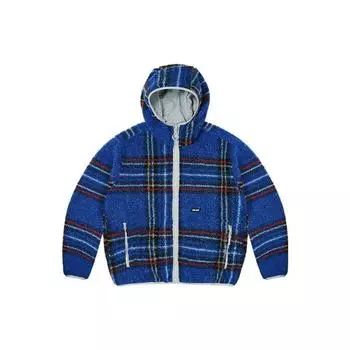 Palace Двусторонняя флисовая куртка в клетку, синяя, унисекс, верхняя одежда P25JK129 S