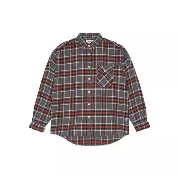 Palace Фланелевая рубашка с заниженными плечами Серая мужская верхняя одежда P23SHT061 L