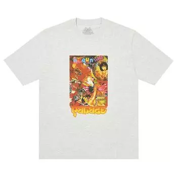 Palace Футболка Chila серая меланжевая унисекс-топы P25TS172 L