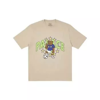 Palace Футболка Euro Mushroom Series с принтом медведя, короткий рукав, унисекс, топы цвета хаки P21TS145 S