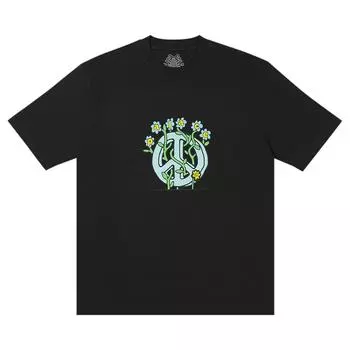 Palace Футболка Grower, черные топы унисекс P26TS085 L