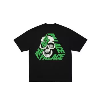 Palace Футболка P3 Skull Черная Унисекс Топы P28TS143 M