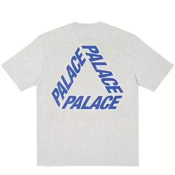 Palace Футболка P-3 Outline Серые топы унисекс меланжевого цвета P26TS193 XL