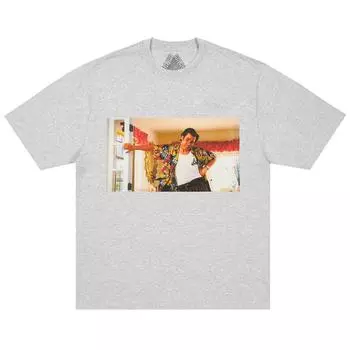 Palace Футболка Pal-Ace Серая меланжевая Унисекс Топы P28TS172 M