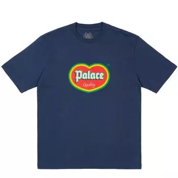 Palace Футболка Palace Quality Темно-синие топы унисекс Синяя P26TS160 XL