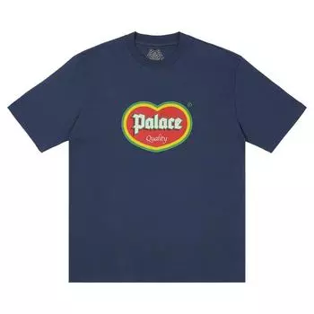 Palace Футболка Palace Quality Темно-синие топы унисекс Синяя P26TS160 XL