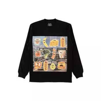 Palace Футболка с длинным рукавом Payne Vegetable Print унисекс, топы, черный цвет P12LS002 S
