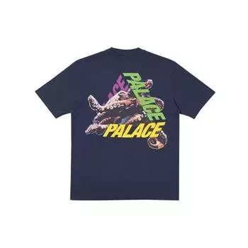 Palace Футболка с коротким рукавом и принтом осьминога на спине, топы унисекс, темно-синяя P15TS158 M