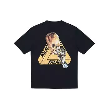 Palace Футболка с коротким рукавом «Скелет» Топы унисекс Черная PAL-SS18-077 M