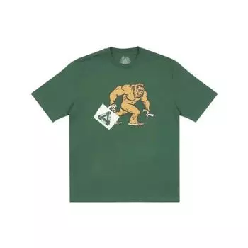 Palace Футболка с круглым вырезом с принтом Big Zoot, мужские топы, зеленая PAL-FW22-456 XL