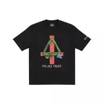 Palace Футболка с круглым вырезом Trust с графическим принтом, топы унисекс, черная P21TS247 S