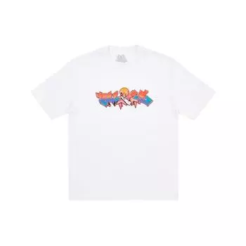 Palace Футболка с принтом зомби, белая, с круглым вырезом и коротким рукавом, унисекс, P21TS228 S