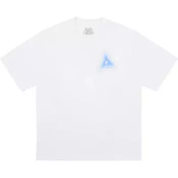 Palace Футболка с трехцветным принтом, белая, унисекс, топы P27TS303 L
