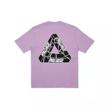 Palace Футболка с тройными разрывами Светло-фиолетовые топы унисекс P25TS027 L