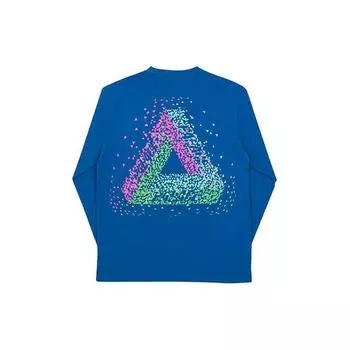 Palace Футболка Tri-Flect с длинными рукавами и логотипом на спине, топы унисекс, синяя P13LS013 M