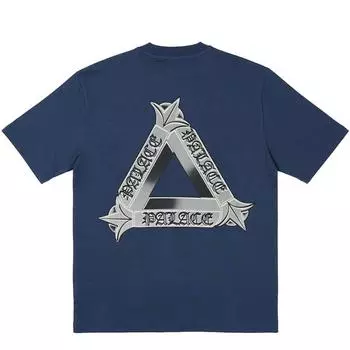 Palace Футболка Tri-Og Темно-синяя, унисекс, синяя P26TS176 M