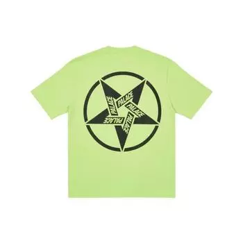 Palace FW21 Calm It Mosher T-Shirt Pentagram Logo Print Crew Neck Short Sleeve T-Shirt Unisex T-Shirts Green P2TS024 S