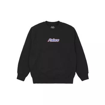 Palace FW21 Current Толстовка с круглым вырезом и логотипом унисекс, черный P21CW013 XL