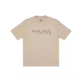 Palace FW21 Fun Guy T-Shirt Mushroom Winter Collection Printed Short Sleeve T-Shirt Unisex Tops Khaki P21TS206 XL