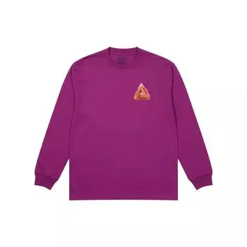 Palace FW21 Футболка с круглым вырезом и длинными рукавами с принтом «Chapping Scenic Print», топы унисекс, сливовый P21LS013 L