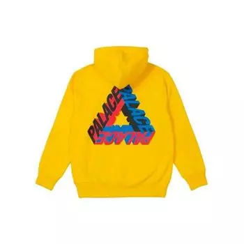 Palace FW21 Hooded Sweatshirt With Letter Print Unisex Sweatshirts Yellow P21HD026 S