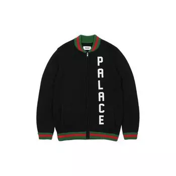 Palace FW21 Vert Knit Logo Zip-Up Sweater Unisex sweater Black P20KW006 L