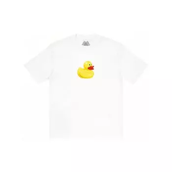 Palace FW22 Футболка с круглым вырезом с принтом Ducky, мужские топы, белая P23TS250 S