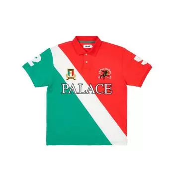 Palace Geezer Polo Red/Green Unisex Tops P28ES058 L