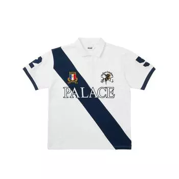 Palace Geezer Polo White/Navy Unisex Tops P28ES059 L