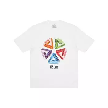 Palace Ich Bun Logo Print Футболка с круглым вырезом и короткими рукавами, топы унисекс, белые P21TS009 L
