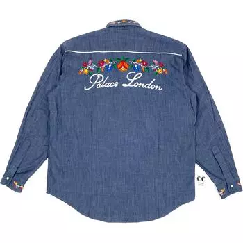 Palace Йе-Ха(м) Рубашка Индиго Мужские топы Синий P18D013 XL