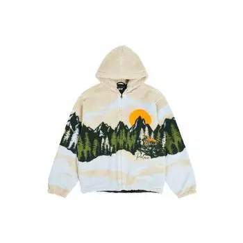 Palace Куртка с капюшоном из флиса с принтом, унисекс, белая P19JK090 S