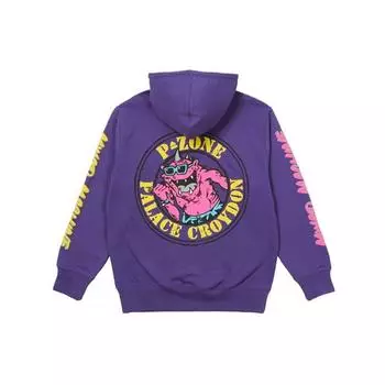 Palace M-Zone Tri-Ferg Little Devil Толстовка с капюшоном и длинными рукавами с рисунком унисекс, фиолетовая P20HD045 S
