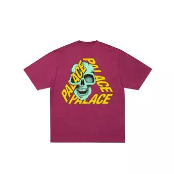 Palace P3 Футболка Череп Берг Унисекс Топы Красный P28TS198 M