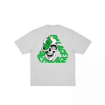 Palace P3 Футболка Серая меланжевая Унисекс Топы P28TS144 L