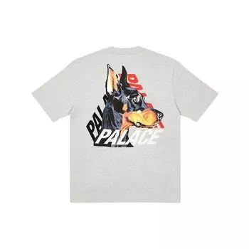 Palace P-3-K-9 Graphic Logo T-Shirt Unisex Tops Grey-Marl P22TS169 S
