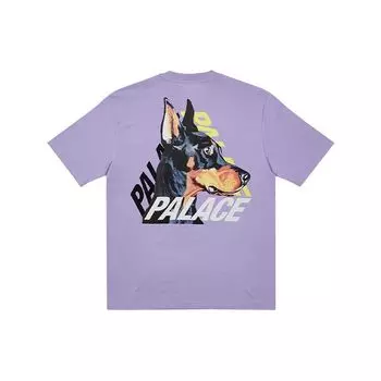 Palace P-3K-9 Футболка с логотипом Dog Graphic Tee унисекс, цвет фиолетовый P22TS172 S