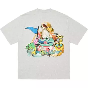 Palace P Футболка Серая меланж Унисекс Топы P27TS350 M