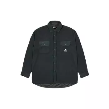 Palace Polar Grid Overshirt с двойным карманом, длинный рукав, унисекс, черный цвет P21SHT022 XL