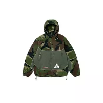 Palace Polartec 3M Куртка с капюшоном Woodland Camo Верхняя одежда унисекс Зеленый P25JK069 M