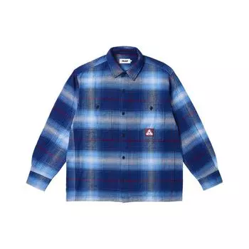 Palace Рабочая рубашка сине-красного цвета унисекс P25SHT057 M