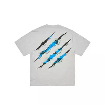 Palace Рваная футболка Три Серая меланж Унисекс Топы P28TS056 XL