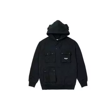 Palace с несколькими карманами, однотонная толстовка с капюшоном, унисекс, черный P20CS045 XL