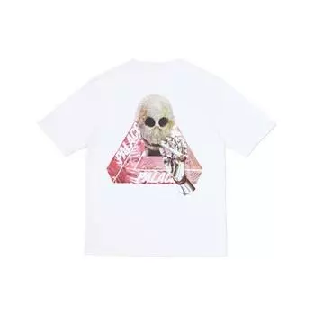 Palace Skeledon Треугольник Череп Футболка с короткими рукавами Топы унисекс Белый PAL-SS18-076 L