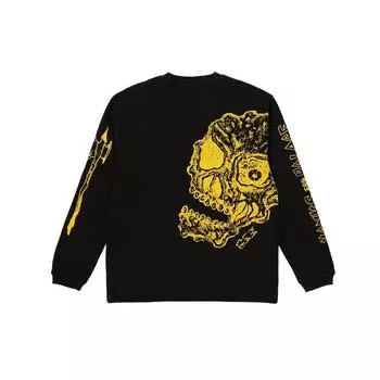 Palace Совместный свитшот с круглым вырезом и буквами X Lotties, топы унисекс, черный P20ES031 L