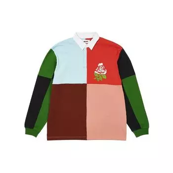 Palace Рубашка с длинными рукавами и цветочными блоками со сращенными лацканами, топы унисекс P20ES024 L